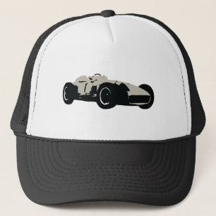 Boné Ilustração do carro de corrida com motor impressa