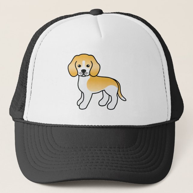 Boné Ilustração do desenho animado com feijão branco e  (Frente)