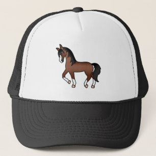 Boné Ilustração do desenho animado de Cavalo Trotado Ca