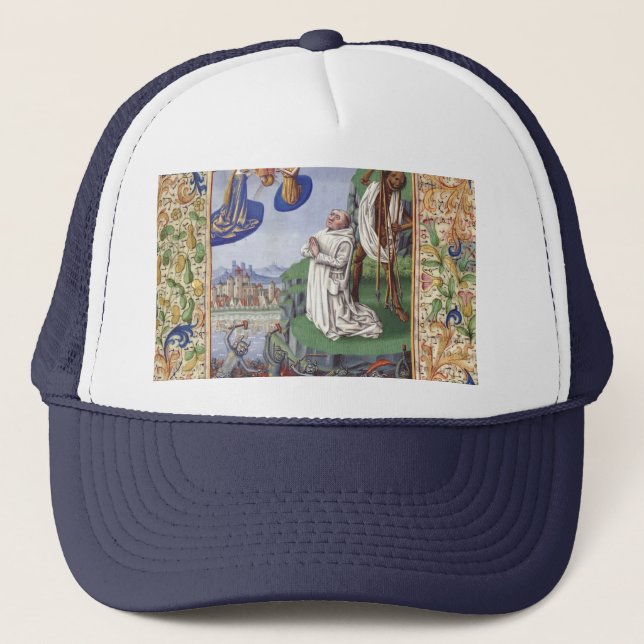 Boné Ilustração Medieval de São Bernardo de Claraval (Frente)