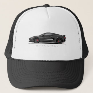 Boné Ilustração Preta Chevy Corvette C8