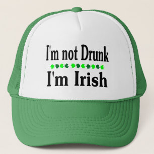 Boné Im Im nao bêbedo trevos irlandeses
