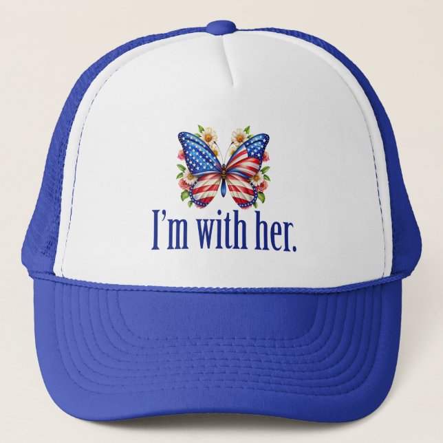 Boné I'm With Her Cute Kamala Harris Butterfly (Frente)