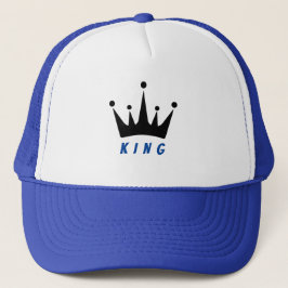 Boné Imagem da Coroa do Texto KING Branco e Real