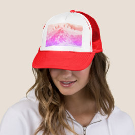 Boné Imagem da Montanha Rosa Everest Adicionar Texto Im