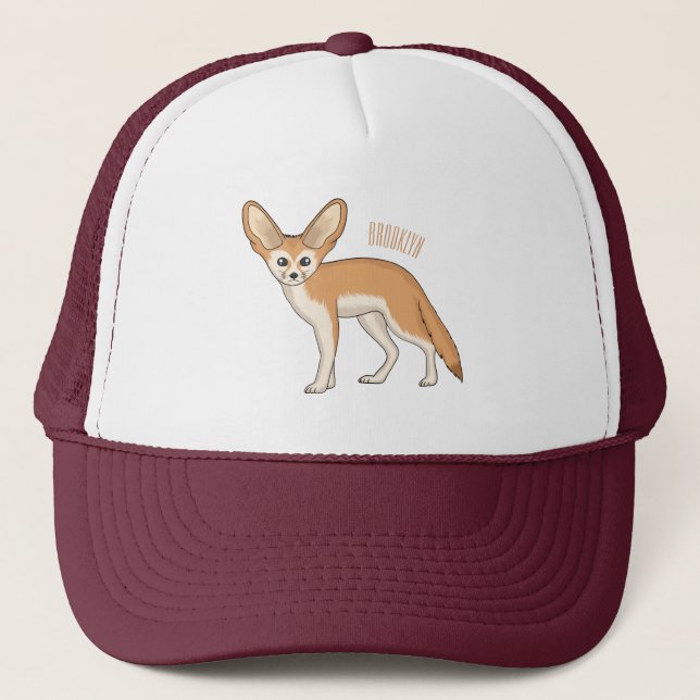 Boné Imagem de desenho animado de fennec fox (Frente)