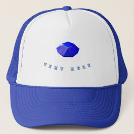 Boné Imagem de Diamante Real com Texto Personalizado Aq