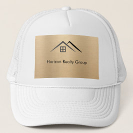 Boné Imobiliário Dourado Metálico Luxurioso