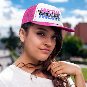 Boné Impressão da Mãe de Legit Real (Rosa e Azul)