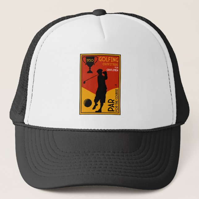Boné impressão de Golfe Clássico de 1930 (Frente)