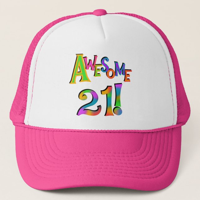 Boné Incrível 21 t-shirts e presentes de aniversário (Frente)