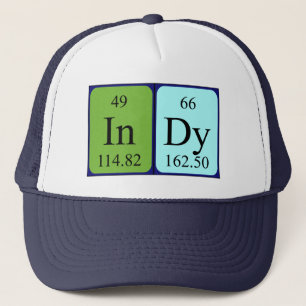 Boné Indy o nome da mesa periódica que
