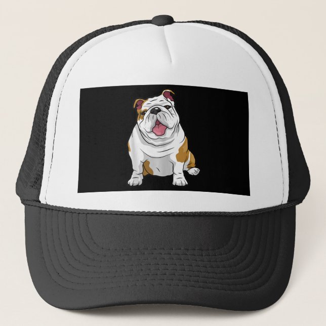 Boné Inglês Bulldog Incrível Engraçado Cães-do-cachorro (Frente)