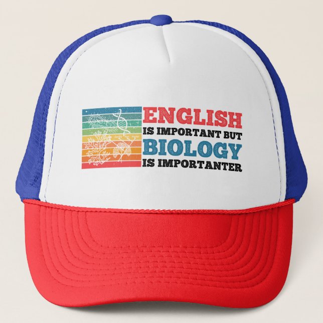 Boné Inglês É Importante, Mas Biologia É Importante (Frente)