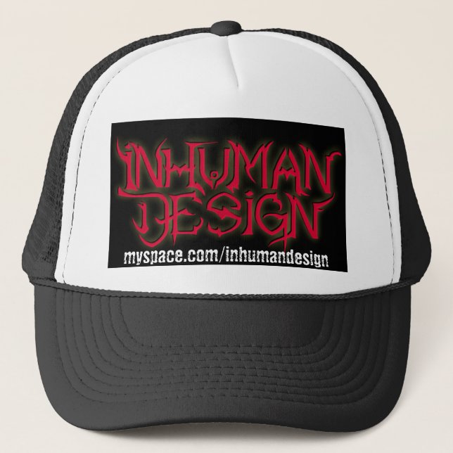 Boné inhumandesignlogo2, myspace.com/inhumandesign (Frente)
