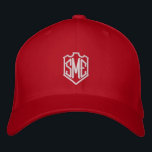 Boné Iniciais de repouso personalizados do monograma<br><div class="desc">Iniciais Monogramas de Crest Monogramas Boné personalizados com beisebol personalizado apresenta o simples monograma bordado moderno de suas iniciais dentro a crest border. Perfeito como presente para a família e amigos no aniversário, Natal, Dia de os pais, Dia de as mães, casamentos e muito mais. Criado pelo Evco Studio www.zazzle.com/store/evcostudio...</div>