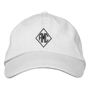 Boné Iniciais em branco preto - três letras