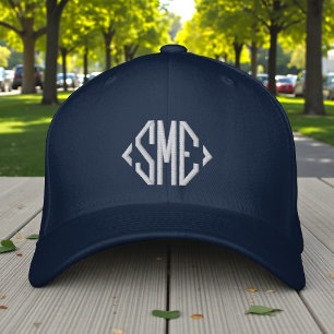 Boné Iniciais Monogramas personalizados personalizados 