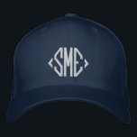 Boné Iniciais Monogramas personalizados personalizados<br><div class="desc">Iniciais Monogramas Monogramas Boné personalizado bordado com beisebol personalizado apresenta o simples monograma bordado moderno de suas iniciais. Perfeito como presente para a família e amigos no aniversário,  Natal,  Dia de os pais,  Dia de as mães,  casamentos e muito mais. Criado pelo Evco Studio www.zazzle.com/store/evcostudio</div>