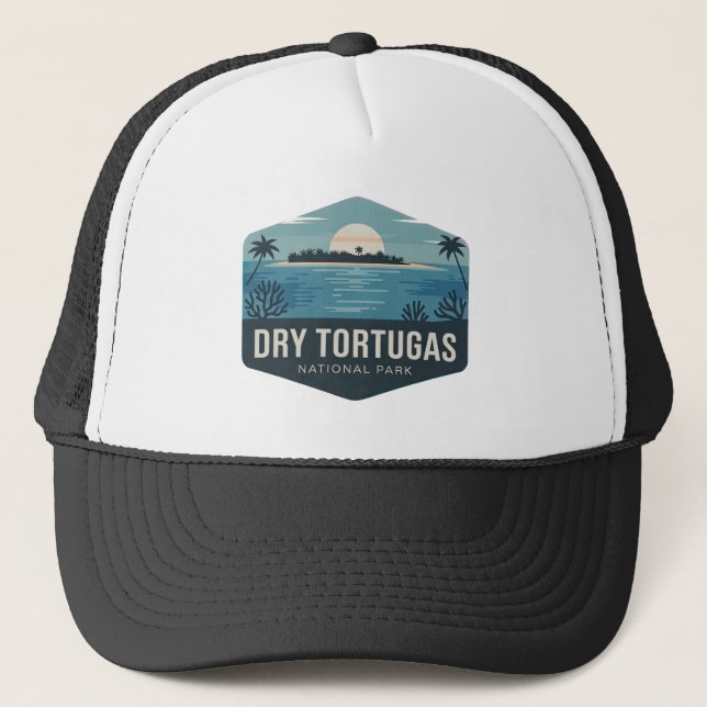 Boné Insígnia da Ilha do Parque Nacional Dry Tortugas (Frente)