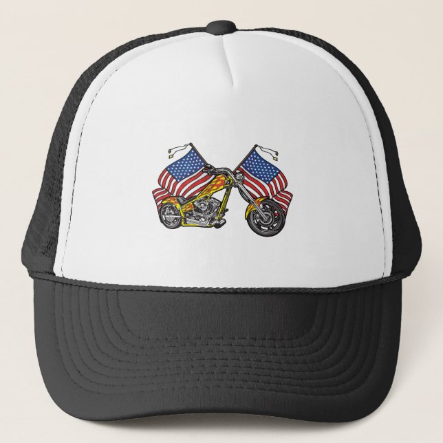 Boné Interruptor inversor americano do motociclista (Frente)