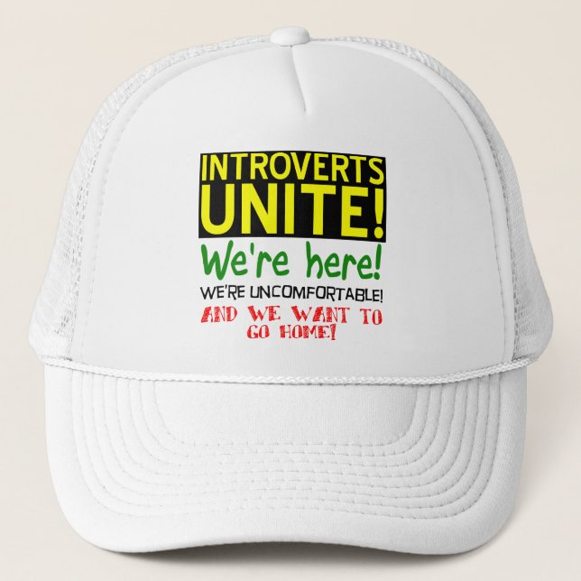 Boné Introvertidos Unidos Chapéu de Beisebol Cômico (Frente)