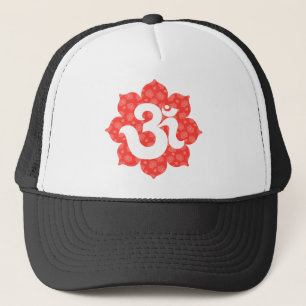 Boné Ioga OM na laranja vermelha de Lotus