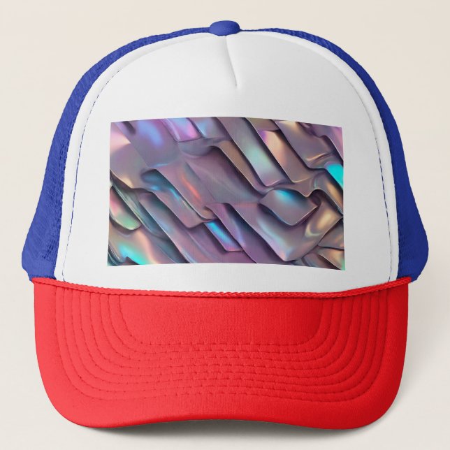 Boné Iridescente futurista/abstrato holográfico (Frente)