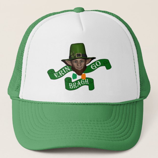 Boné Irish Erin vai bragh Dia de São Patrício (Frente)