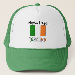 Boné Irlanda e Bandeira Irlandesa Personalizadas 