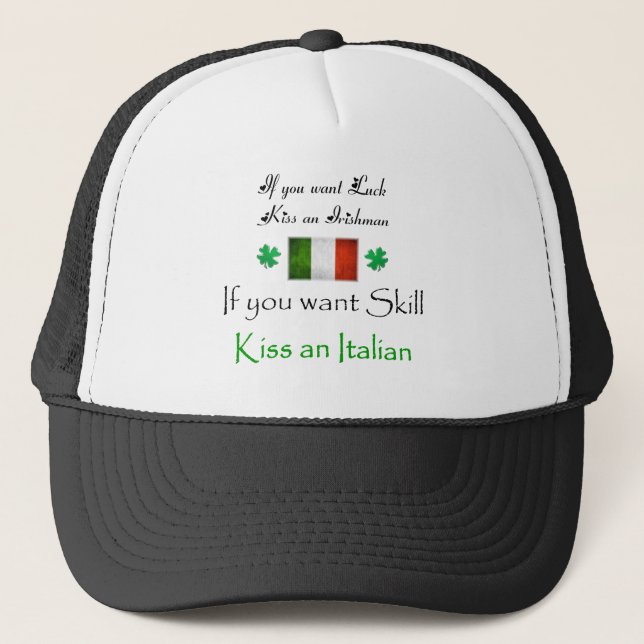 Boné IRLANDÊS do beijo - contra o ITALIANO (Frente)