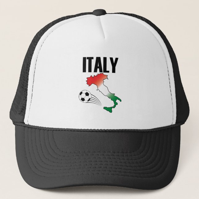 Boné Itália Futebol Fan Map Boot Futebol Ball (Frente)