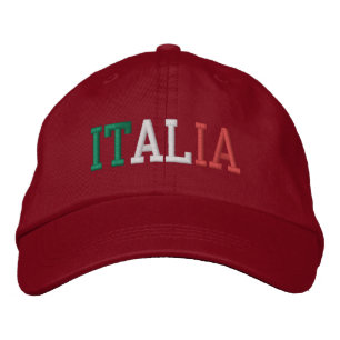 Boné ITALIA Itália Sinalizador Cores Verde Branco e Ver