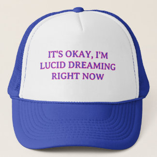 BONÉ IT'S OKAY, I'M LUCID DREAMING BLUE TRUCKER HAT