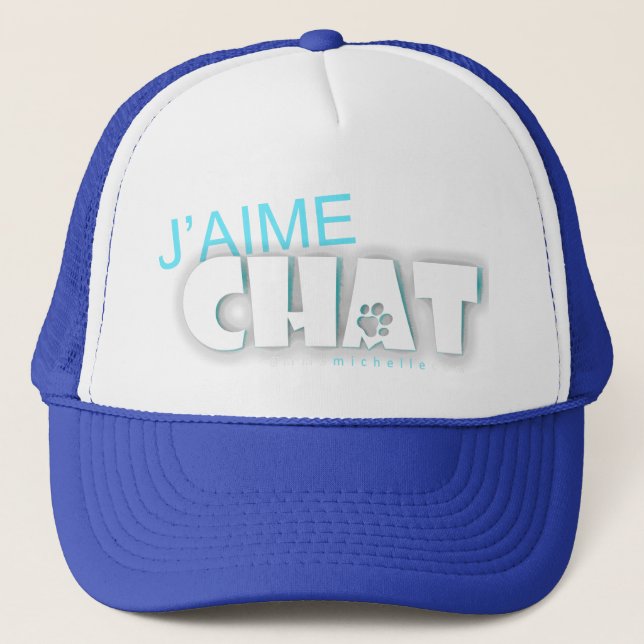 Boné J'aime chat Trucker Hat (Frente)