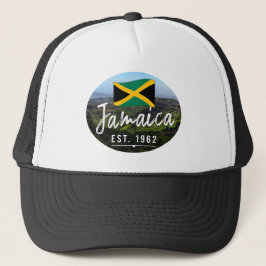 Boné "Jamaica Est. Montanhas Azuis De 1962" Com Bandeir