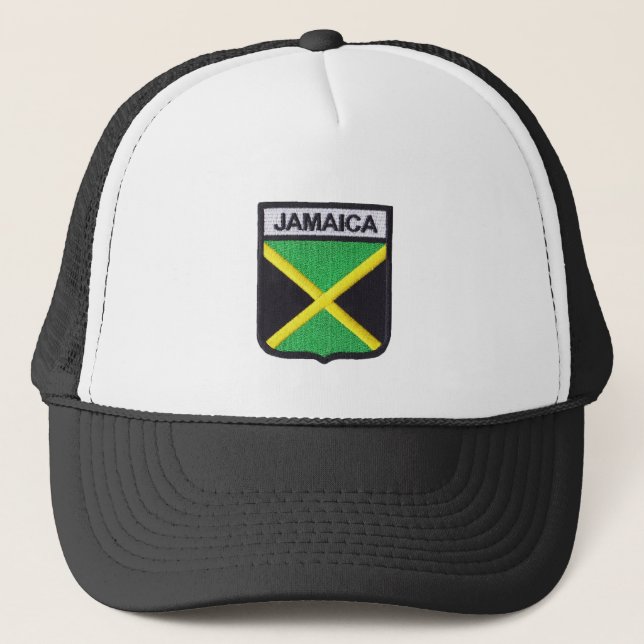 Boné Jamaica Flag Rasta Reggae Roots Trucker Cap (Frente)
