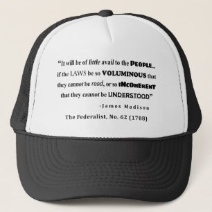 Boné James Madison Cote do Federalista, nº 62