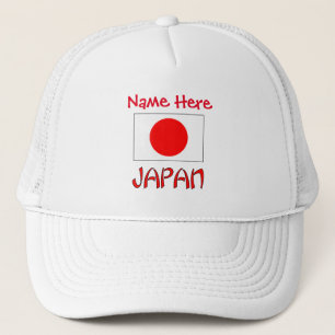 Boné Japão e Personalização Vermelha da Bandeira Japone
