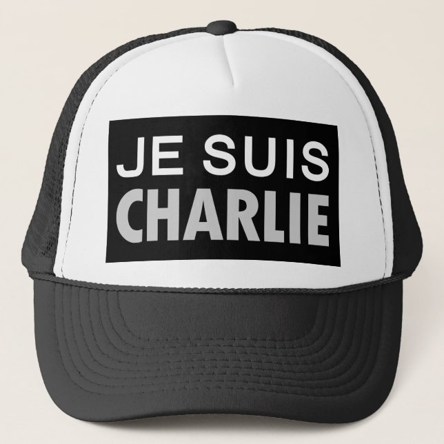 Boné JE SUIS CHARLIE - pessoas de unidade nacional (Frente)
