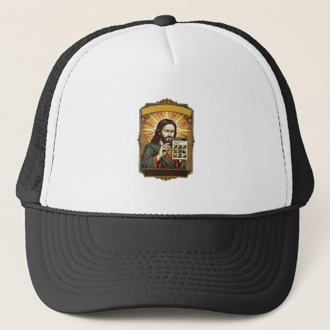 Boné Jesus Escadas Embaçadas Teste Captcha Segurança Te (Frente)