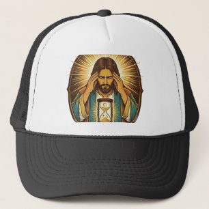 Boné Jesus Impaciente Carregando Ampulheta Internet Len