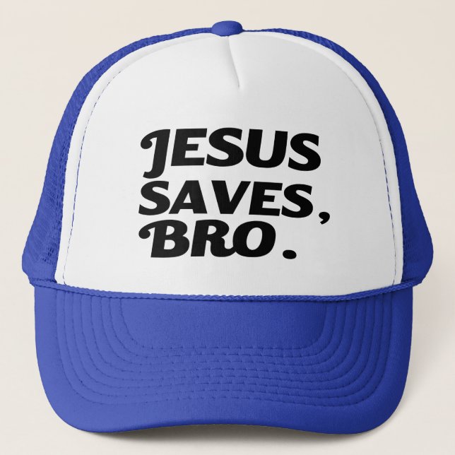 Boné Jesus salvar, chapéu engraçado de Bro (Frente)