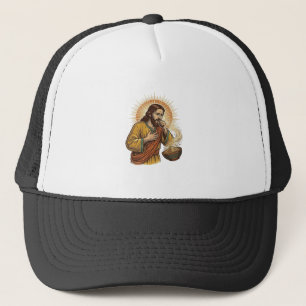 Boné Jesus Sufocando Migalha de Chip de Tortilla Seca H