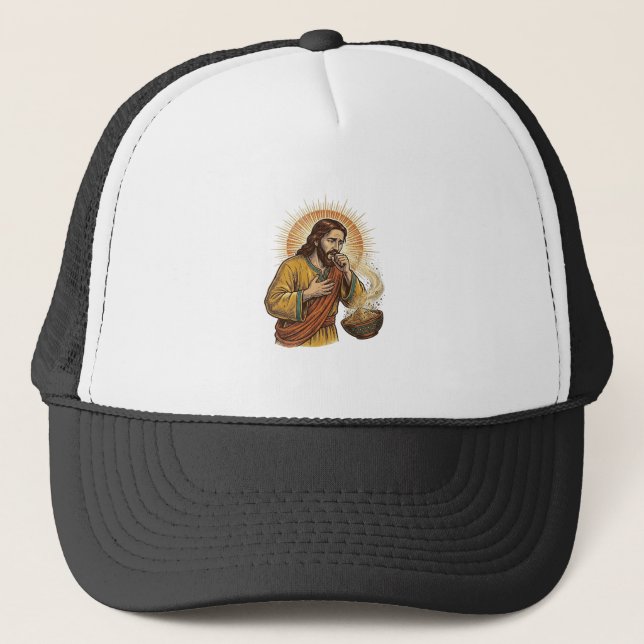 Boné Jesus Sufocando Migalha de Chip de Tortilla Seca H (Frente)