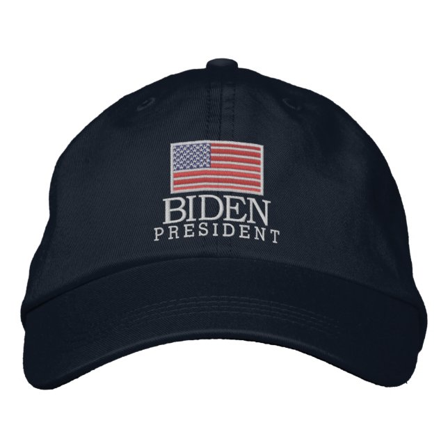 Boné Joe Biden 2024 para o Presidente Americano Flag -  (Frente)