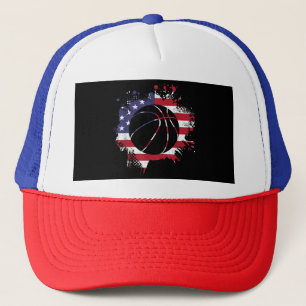 Boné Jogador de Basquete com Bandeira Americana