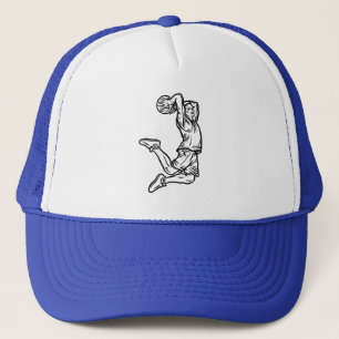 Boné Jogador de Basquete Fazendo Design Escuro de Slam