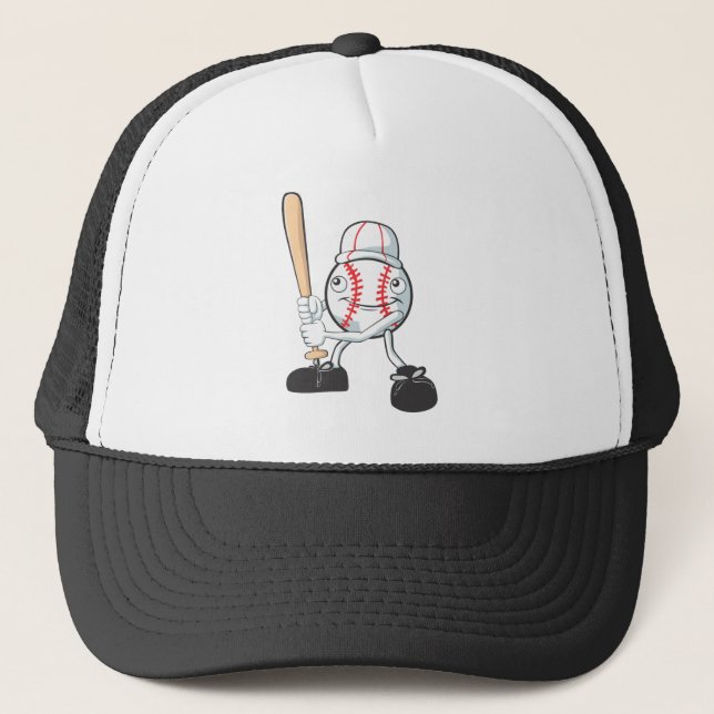 Boné Jogador de beisebol feliz (Frente)