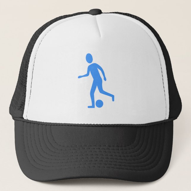 Boné Jogador de futebol - Azul bebê (Frente)